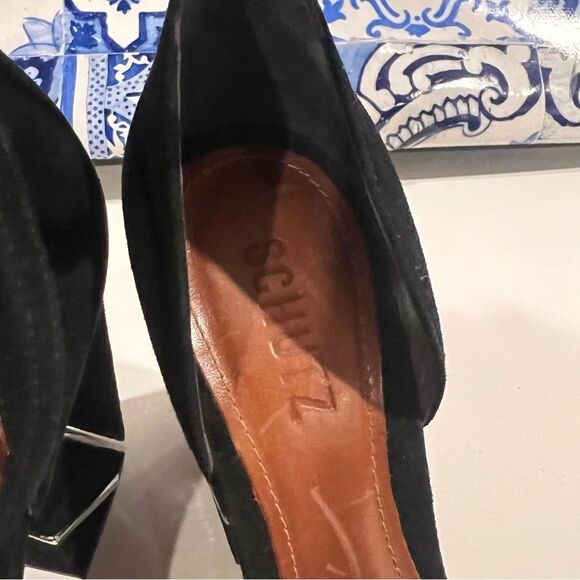 SCHUTZ leather made in Brazil chunky heels super cute - Picture 2 of 7